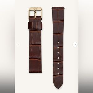 Rosefield Croco Brown Gold Strap - 33mm strap
